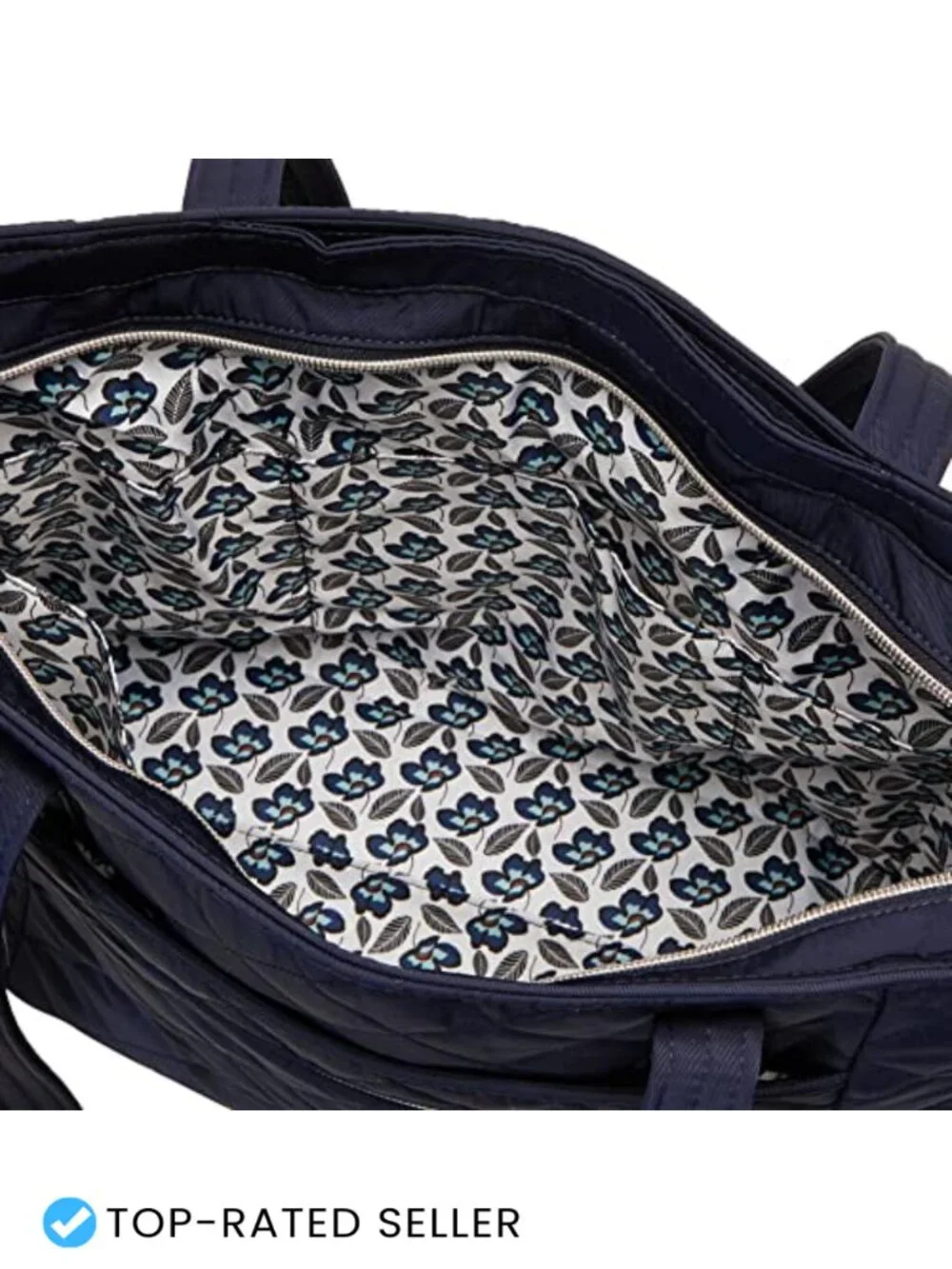 Performance Twill Vera Tote Bag with 7 Pockets, Zipper Closure, Shoulder Strap